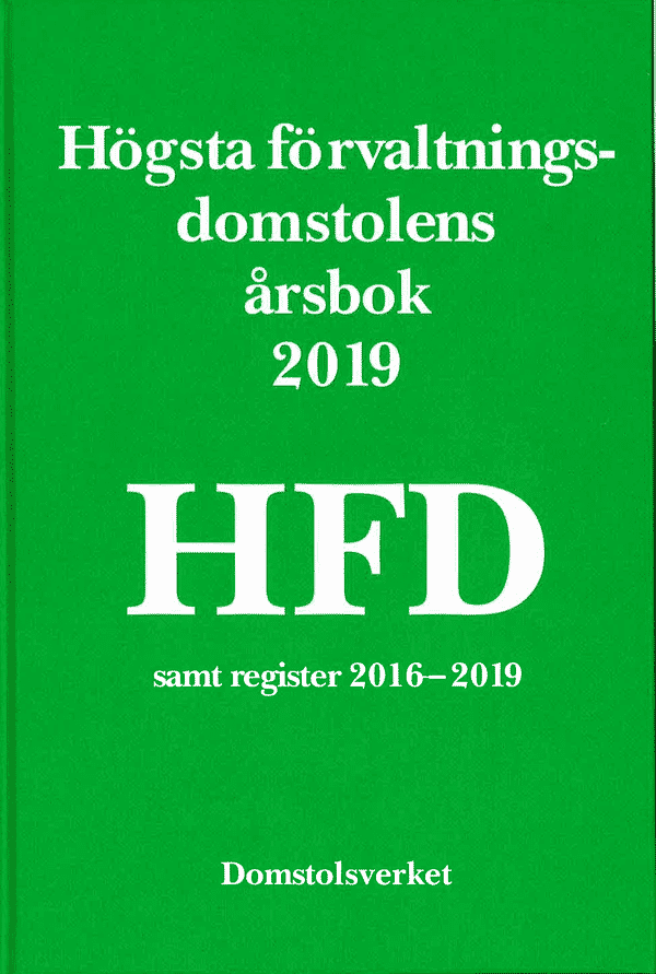 Högsta förvaltningsdomstolens årsbok 2019 (HFD)