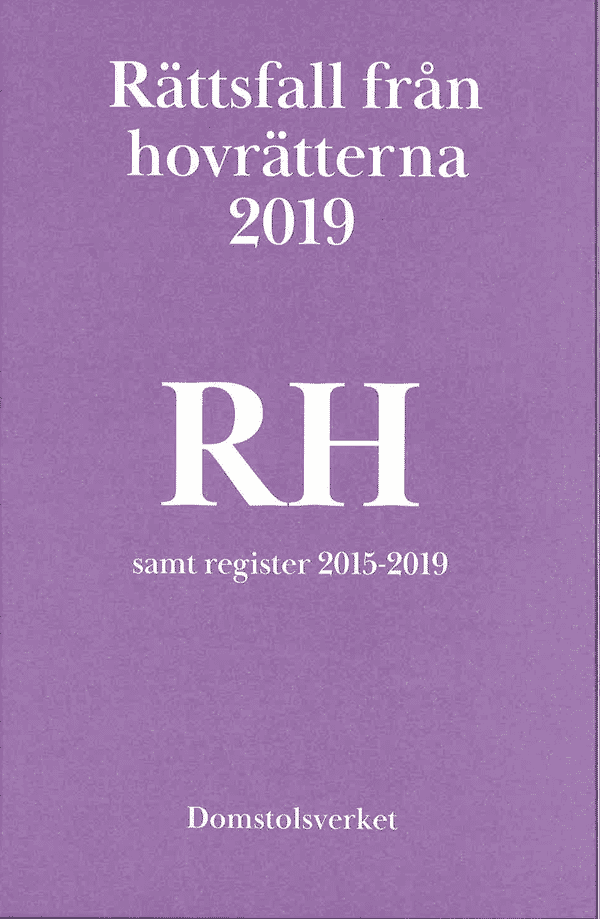 Rättsfall från hovrätterna. Årsbok 2019 (RH)