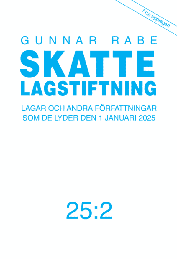 Skattelagstiftning.. 25:2
