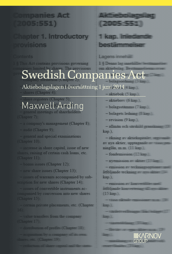 Swedish Companies Act - Aktiebolagslagen i översättning