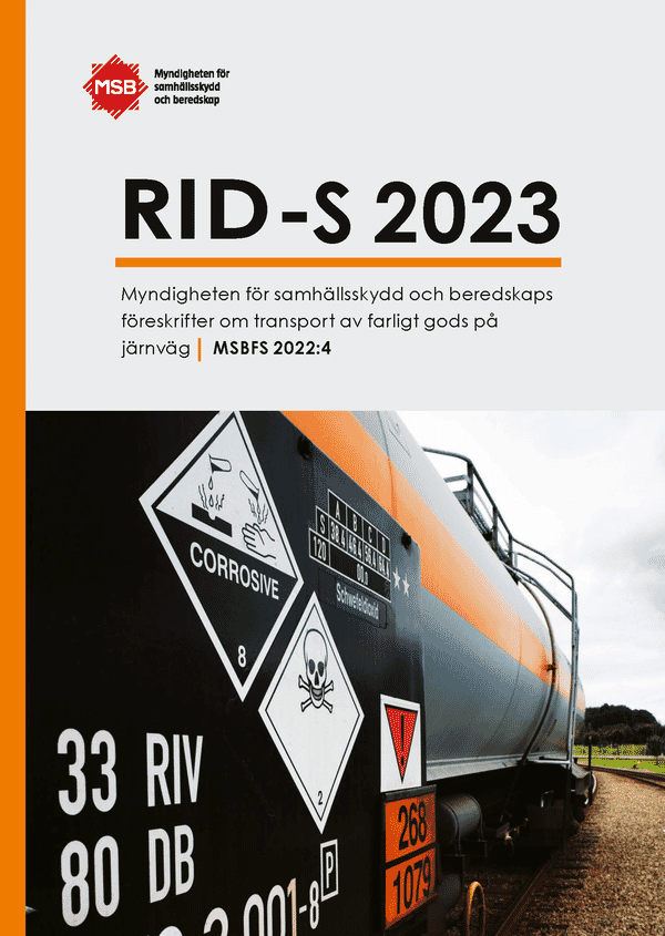 RID-S 2023 Transport av farligt gods på järnväg 2023, inkl ändringar & tillägg